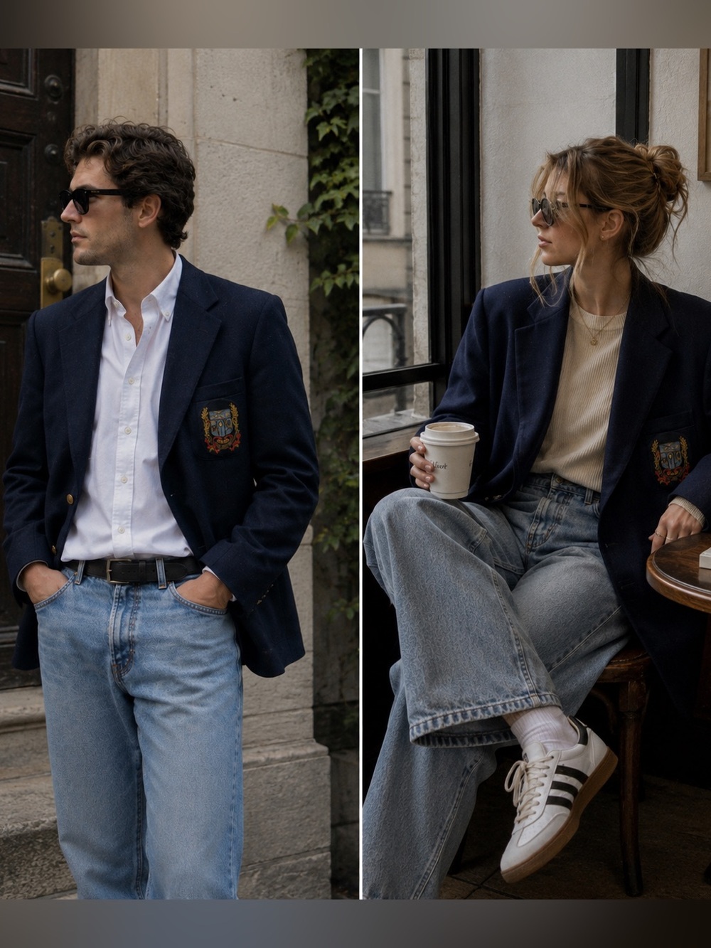 Vintage Preppy Lambton Golf & Country Club Navy Blazer – Pure New Wool 42L